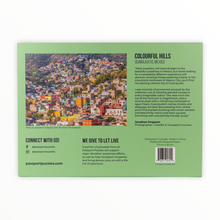 Load image into Gallery viewer, Passport Puzzles 1000 piece jigsaw puzzle Colourful Hills