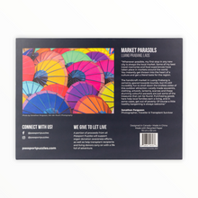 Load image into Gallery viewer, Passport Puzzles 1000 piece jigsaw puzzle Market Parasols